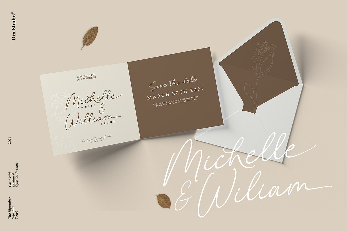 The Bigmaker, a Script Font by din-studio.com (Photo 6 of 10)