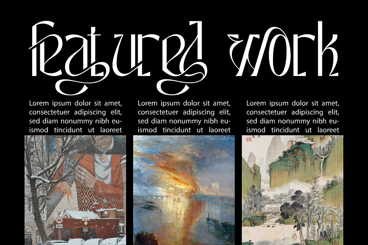 Traditions Foundation-Ligature Font, a Sans Serif Font by 177Studio (Photo 5 of 9)