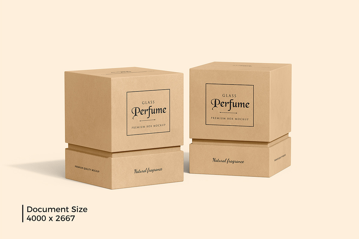 Kraft Box with Perfume Mockup, a Packaging Mockup by RamStudio2 (Photo 11 of 11)