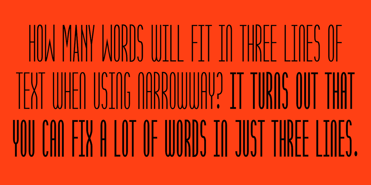 NarrowWay, a Sans Serif Font by Ingrimayne Type (Photo 5 of 11)