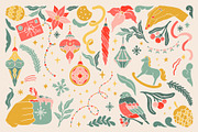 Christmas Retro collection., a Decorative Illustration by ElenKoss (Thumbnail 2 of 15)