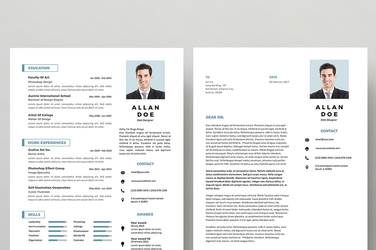 Creative Resume & CV Template, a Resume Template by Hito Graphic (Photo 3 of 8)