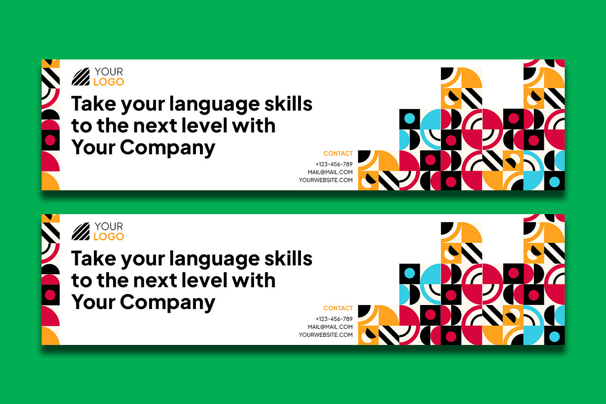 Language Course LinkedIn Banner, a Print Template by Esensifiksi.studio (Photo 3 of 3)