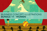 Business Concepts Bundle 11 Women, a Person Illustration by retrorocket (Thumbnail 1 of 21)