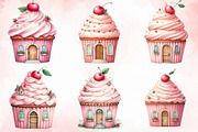 Cute Cupcake House Clipart, an Illustration by Libby Wishes (Thumbnail 3 of 7)