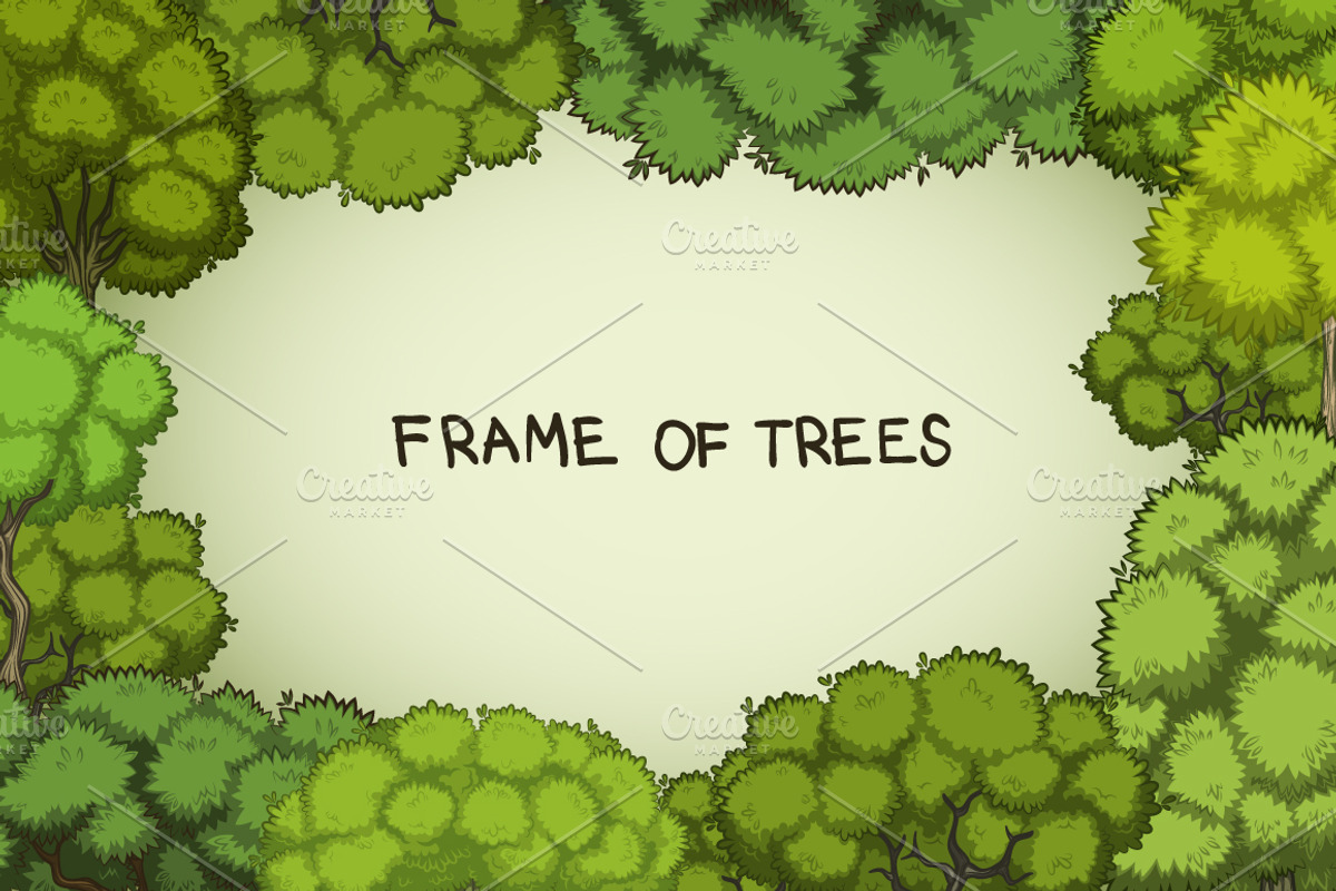 Cartoon deciduous trees, a Decorative Illustration by yuanden graphics (Photo 3 of 3)