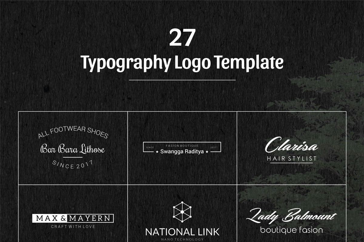 Typography Premade Logo Template, a Branding & Logo Template by Artha Desain (Photo 2 of 9)