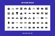 Crowns filled of icons, an Outline Icon by Wencory (Thumbnail 1 of 2)