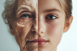 Contrast of Youth and Age in Faces, a Photo by Beautiful things