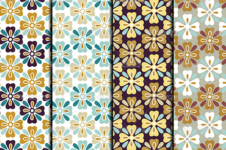 Autumn Flower Vector Patterns