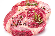 Raw beef steaks with herbs, a Food & Drink Photo by Volff (Thumbnail 2 of 2)