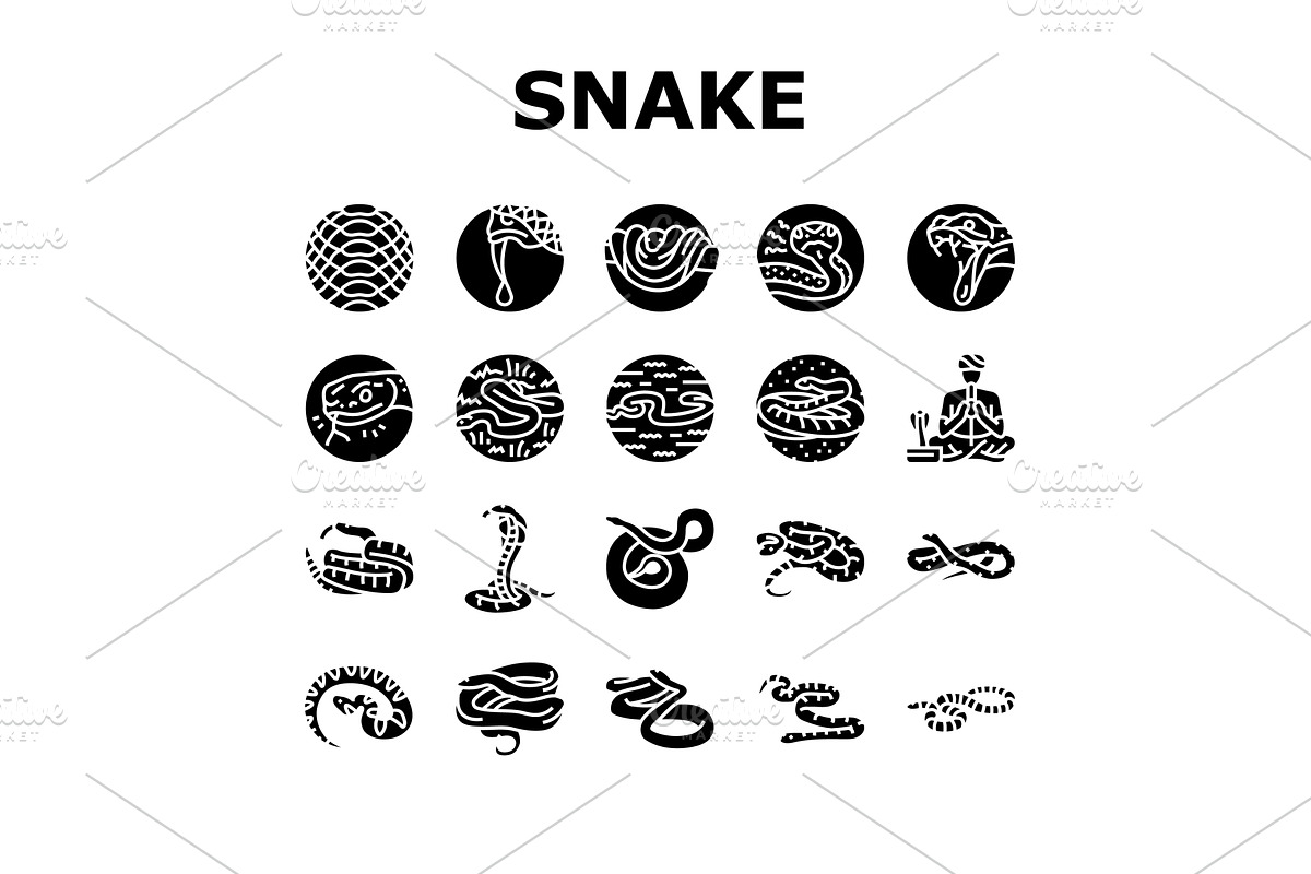 snake black serpent viper cobra, an Animal Illustration by pikepicture