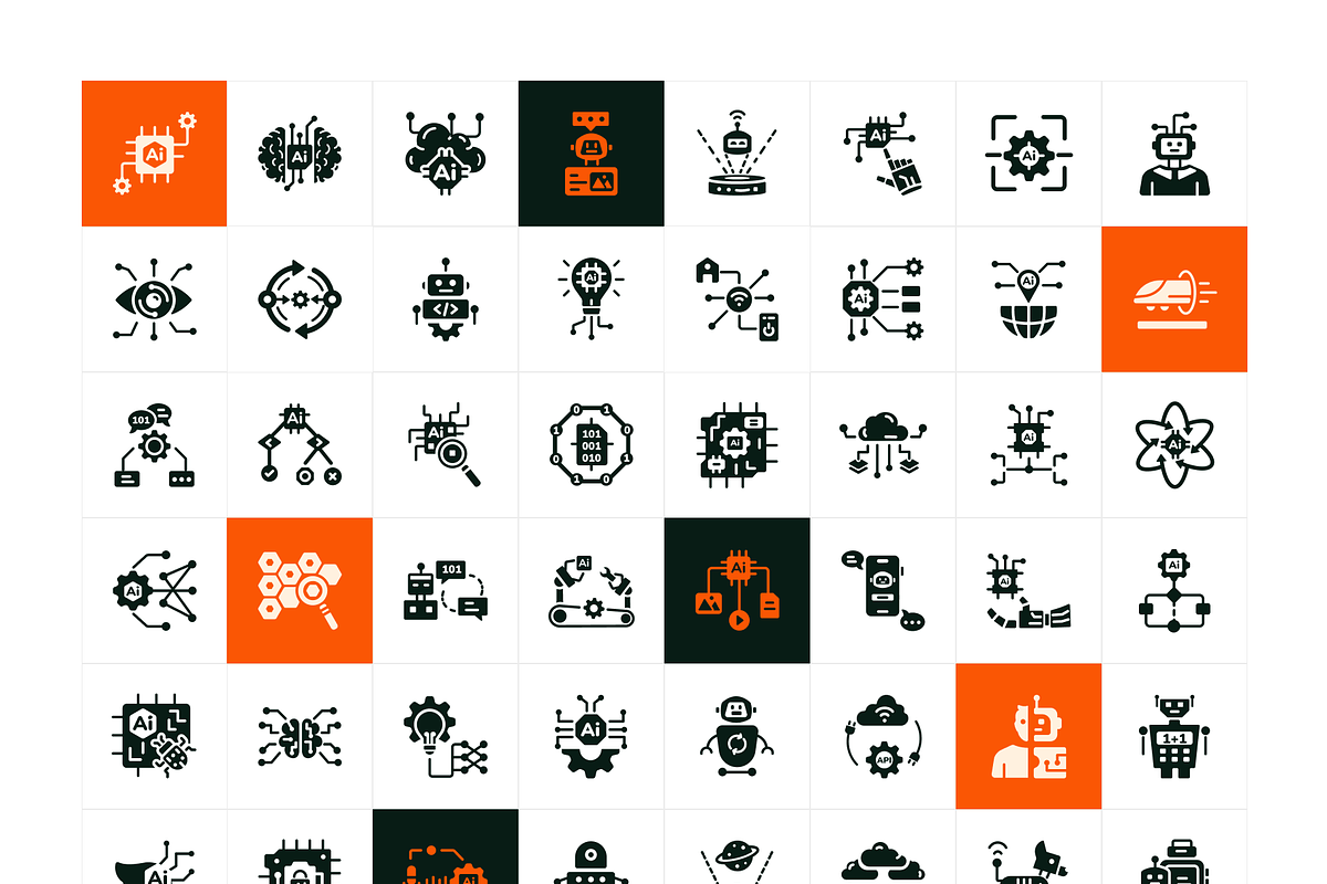 Artificial Intelligence Icons, a Solid Icon by Prosymbols (Photo 6 of 6)