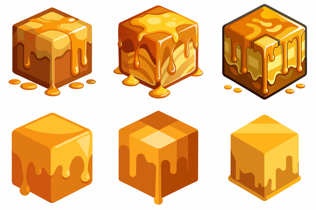 Delicious Golden Honey Caramel Candy, an Object Graphic by Billah Hub