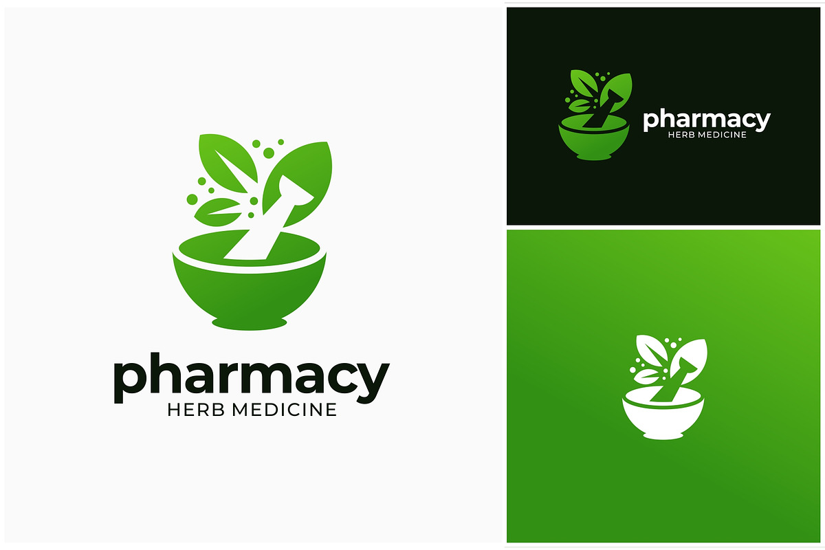 Pharmacy Herb Medicine Logo, a Branding & Logo Template by ika trisiana (Photo 2 of 2)