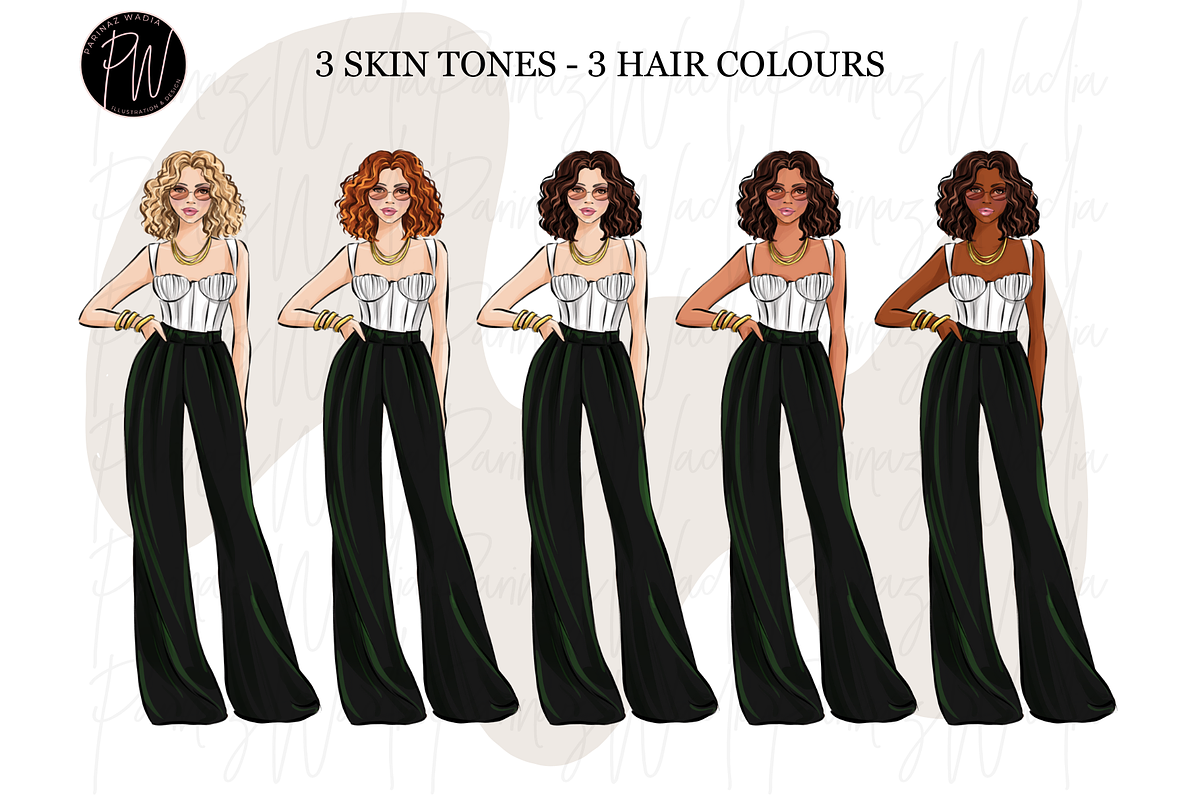 Fashion Girl 57 clipart png, an Illustration by Parinaz Wadia Design (Photo 3 of 9)