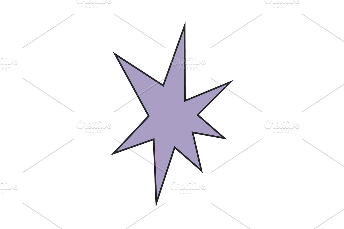 Irregular star shape icons, an Object Graphic by Elena Pimukova (Photo 13 of 16)