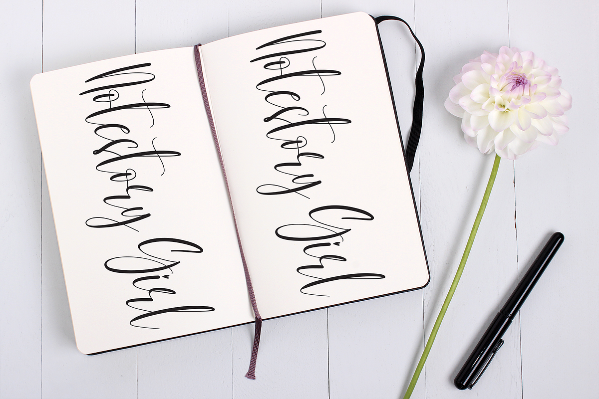 Hallimun | Script font, a Script Font by Scratchones (Photo 5 of 8)