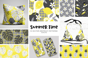 Summer Time Abstract Patterns Set