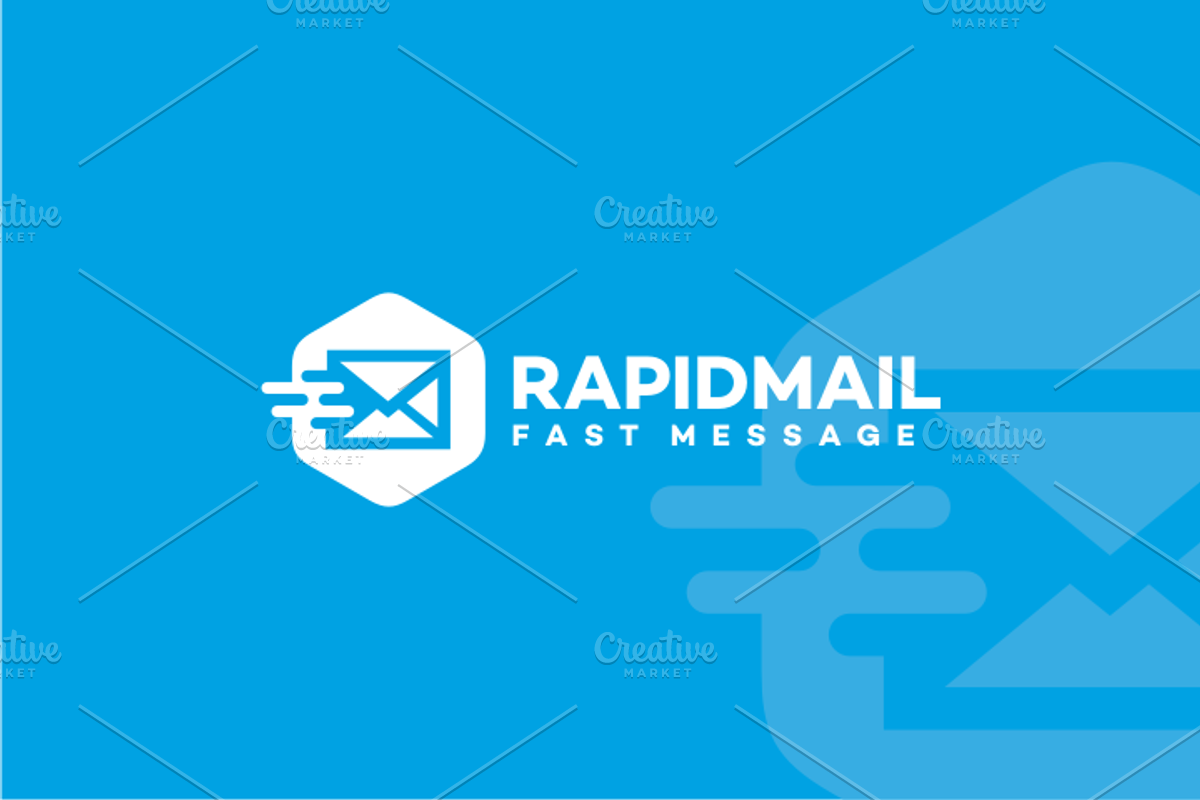 Hexagon Envelope Fast Message Logo, a Branding & Logo Template by yopie