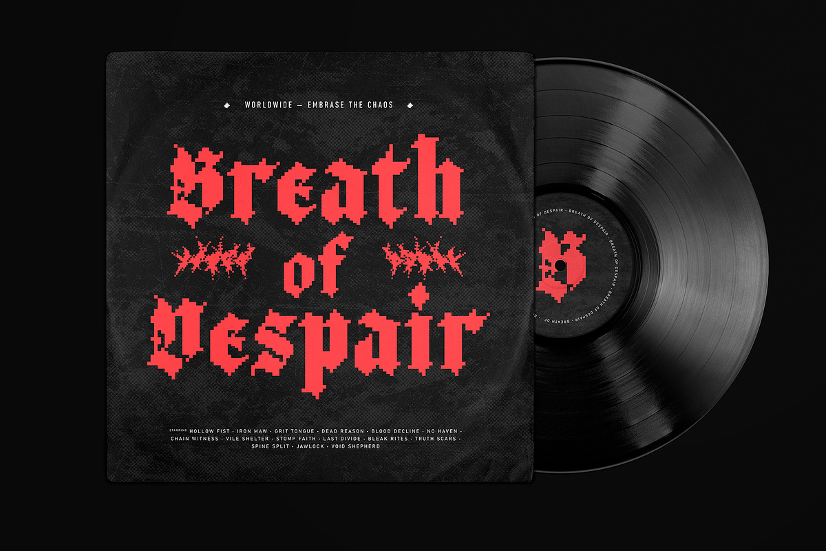 Most Wave - Pixelate Blackletter, a Blackletter Font by Typia Nesia (Photo 12 of 12)