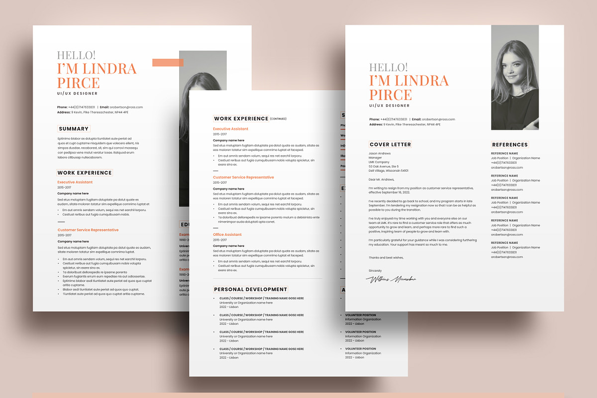 Professional Job Resume Template, a Resume Template by Niofix (Photo 6 of 6)