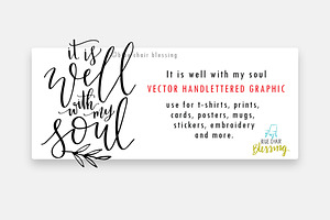 It is well with my soul handlettered