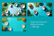 Tropical Coconut Flatlay Bundle, a Food Illustration by StockVerse Creative (Thumbnail 1 of 4)