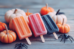 Festive Autumn Popsicles, a Holiday Photo by Ocean Digital Art