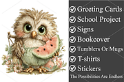 Summer Animals Watermelon Clipart, a Seasonal Illustration by Canvas Craft (Thumbnail 3 of 7)