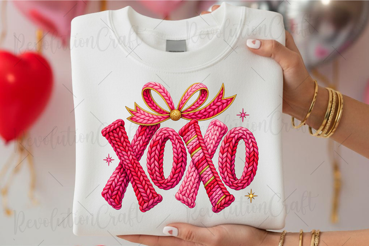 Faux Crochet Valentines XOXO Png, an Illustration by OK Design (Photo 5 of 6)