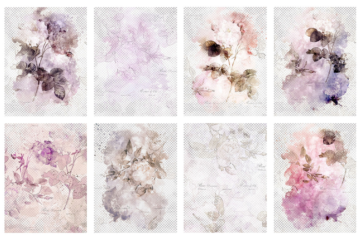Watercolor Floral Animated Backgroun, a Texture Graphic by sibel dayı (Photo 4 of 8)