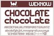 Chocolate font, a Sans Serif Font by weknow (Thumbnail 1 of 8)
