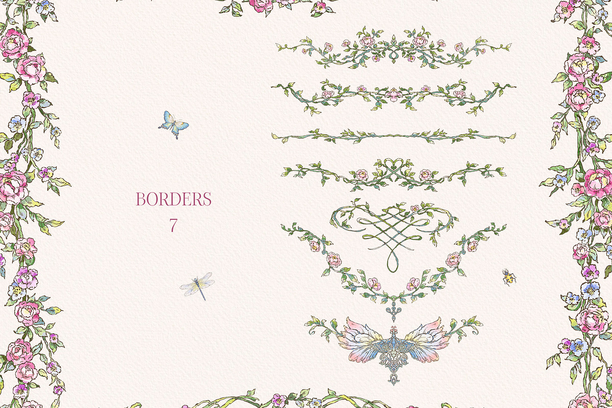 Flowering Watercolor Clip Art, a Decorative Illustration by Ekaproeka (Photo 4 of 7)