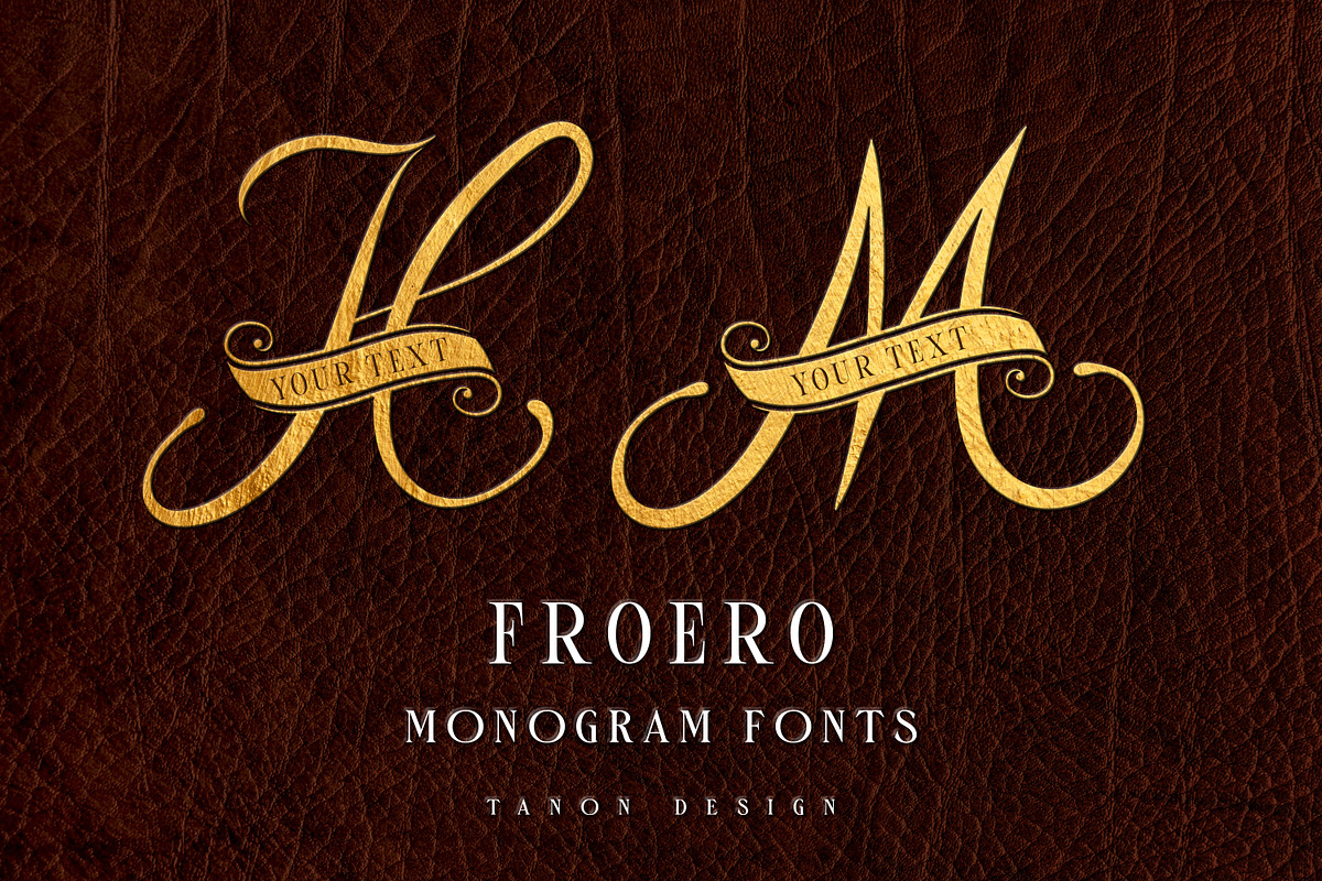 Froero Monogram font, Luxury Logo, a Script Font by Tanondesign (Photo 2 of 4)