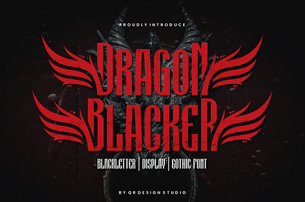 Dragon Blacker - Typeface Font, a Sans Serif Font by QR Design Studio