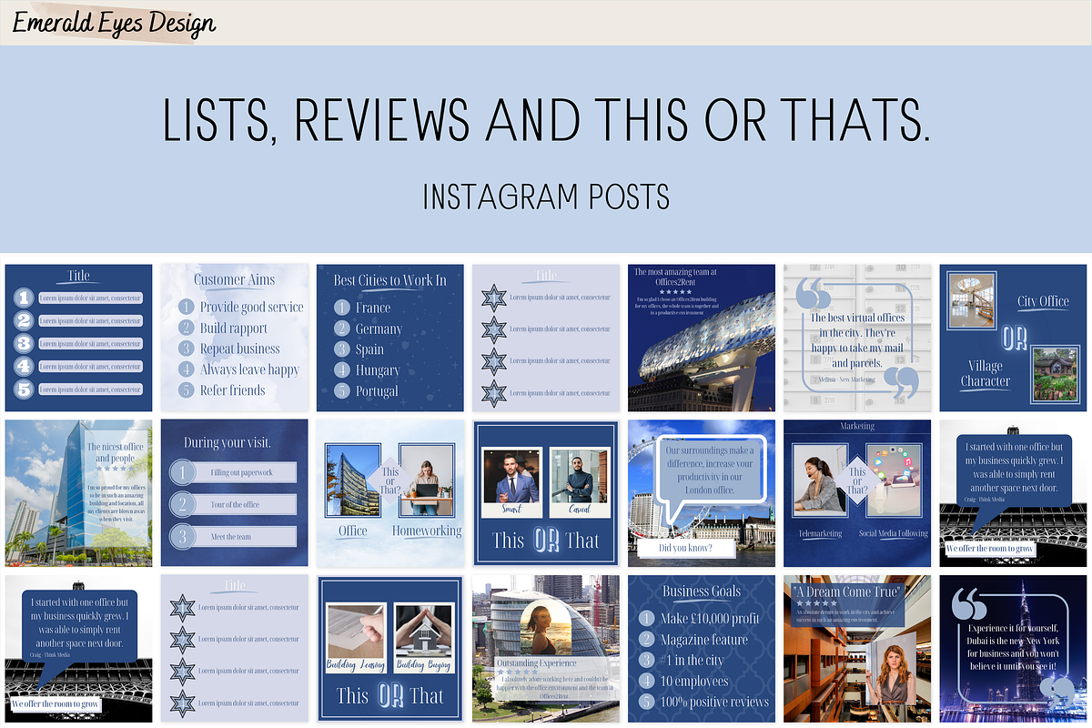440 Canva Blue Business Corporate, a Social Media Template by Emerald Eyes Design (Photo 6 of 12)
