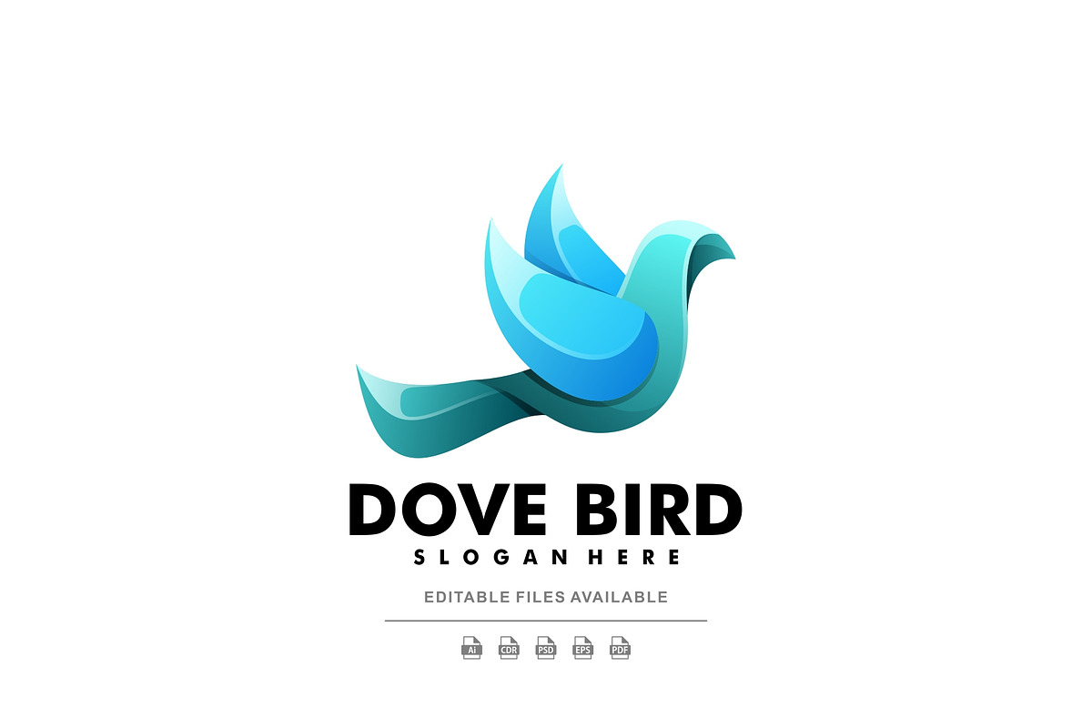Dove Bird Gradient Logo, a Branding & Logo Template by Artnivora.Std