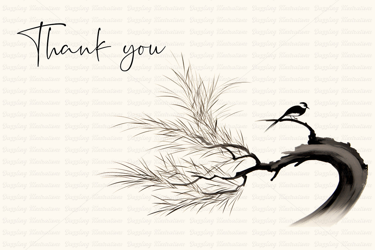Zen Brushstrokes Sumi-e Clipart Set, an Illustration by Dazzling Art Boutique (Photo 11 of 11)