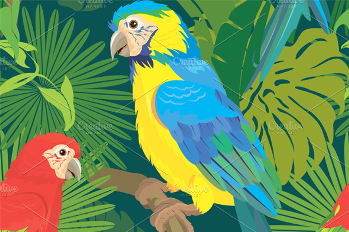 Blue Yellow and Red Macaw parrots preview 3