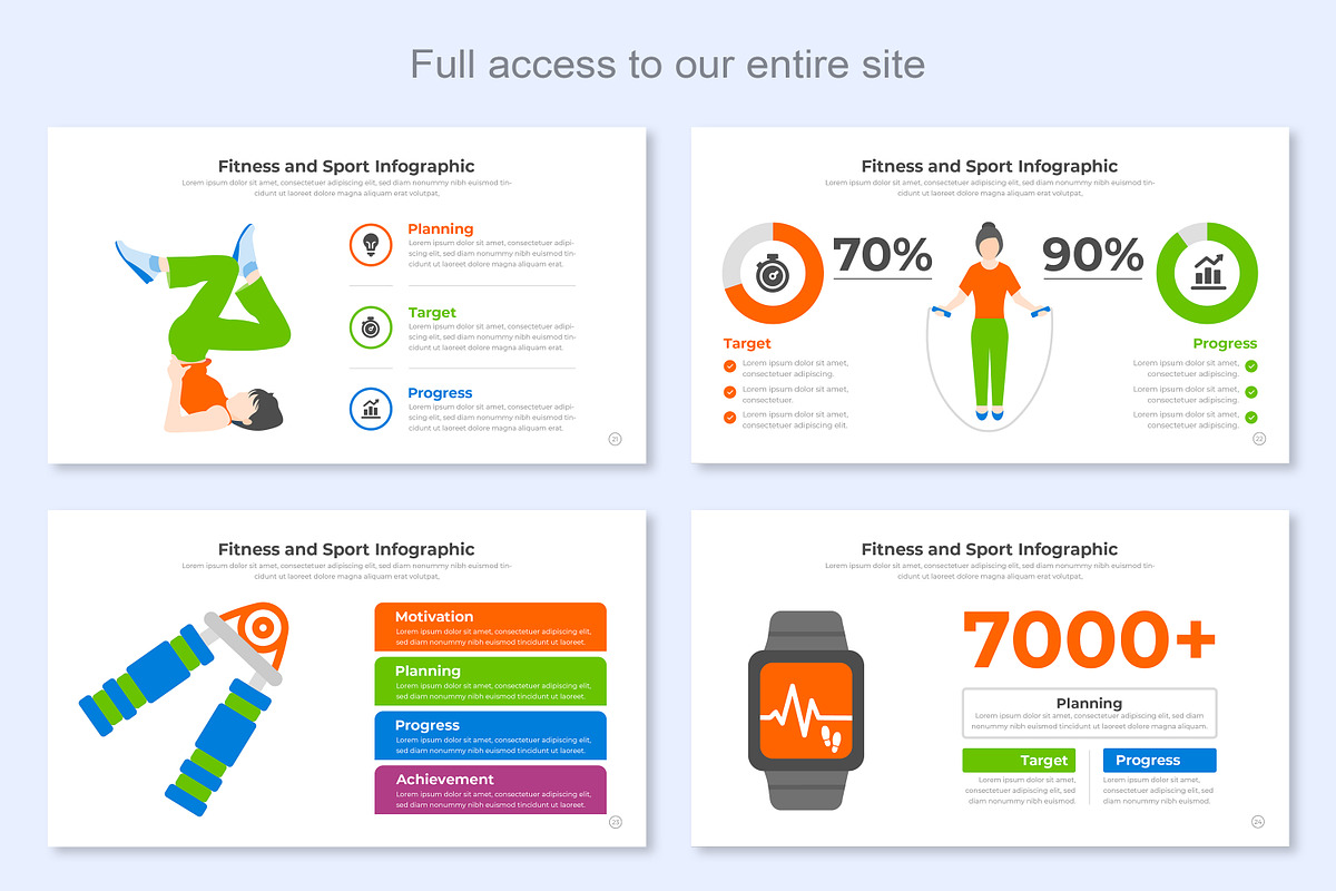 Fitness & Sport Infographic Template, a Presentation Template by Mighty-Slide (Photo 6 of 7)