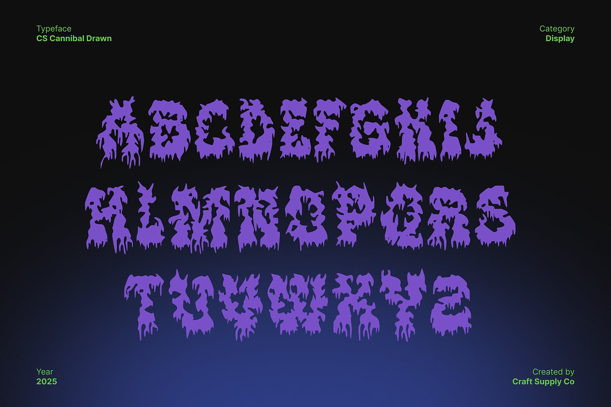 CS Cannibal Drawn, a Blackletter Font by Craft Supply Co. (Photo 8 of 8)