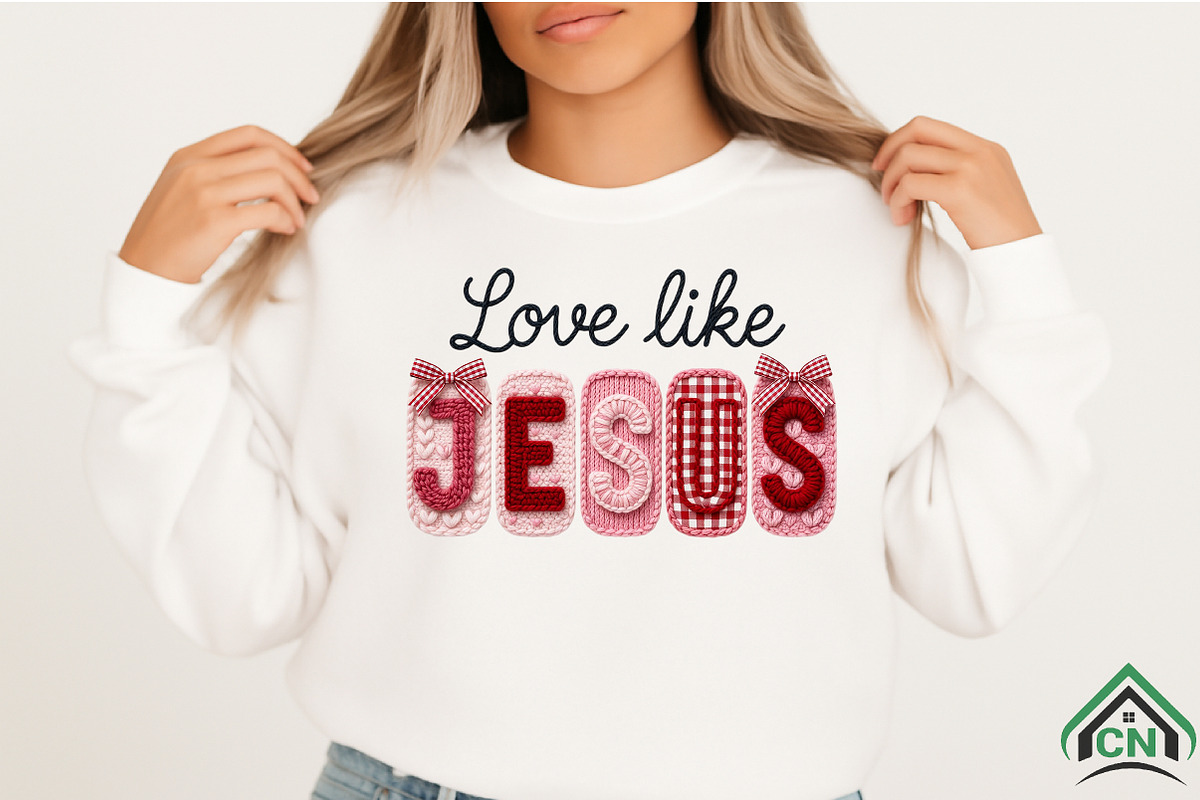 Love Like Jesus Faux Crochet PNG, an Illustration by Craft Nest (Photo 2 of 4)