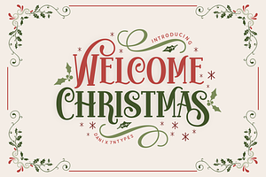 Welcome Christmas Font, a Script Font by Akrinity Digital