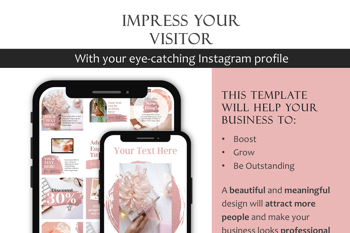 Blush Pink Instagram Template, a Social Media Template by Everyday Perfection (Photo 3 of 10)