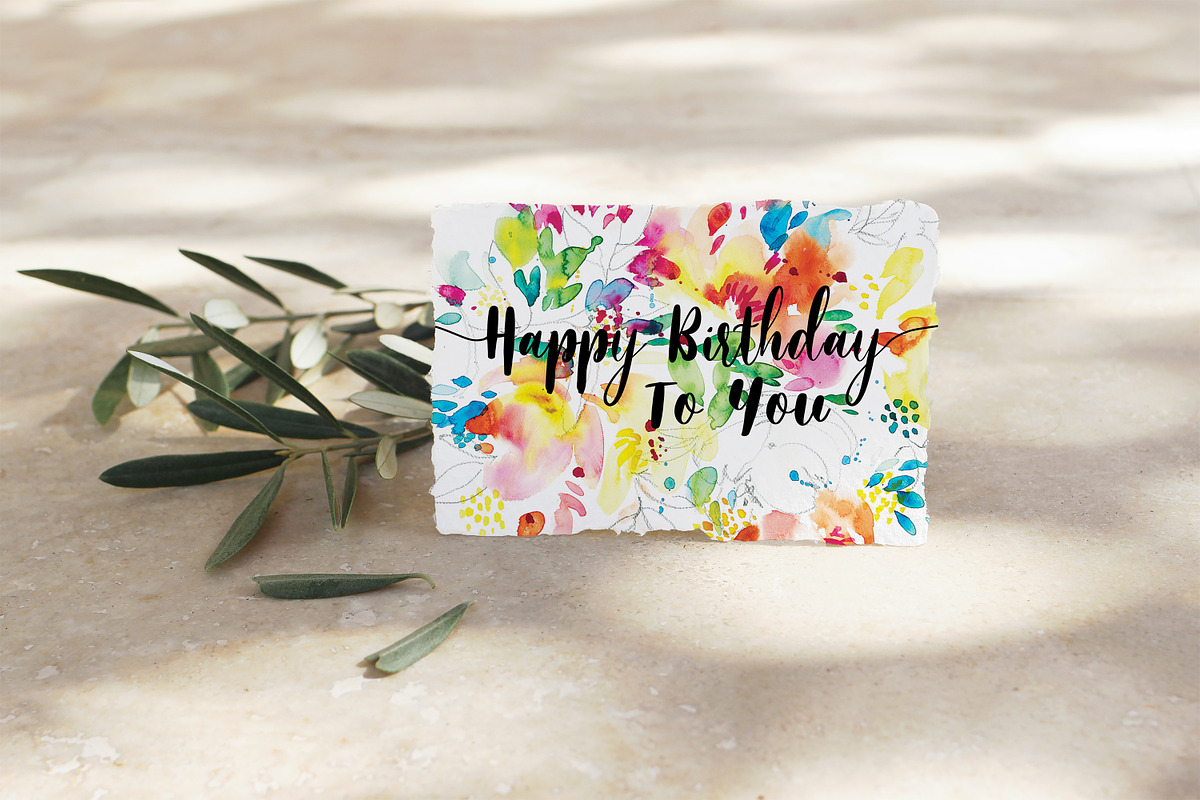 spring and summer birthday card, a Card Template by TurquoiseDesign (Photo 1 of 4)