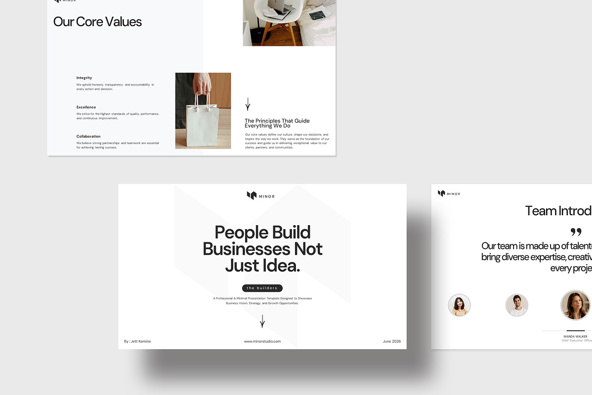 Minimal Business Plan Template, a Presentation Template by evgenystudio (Photo 4 of 8)