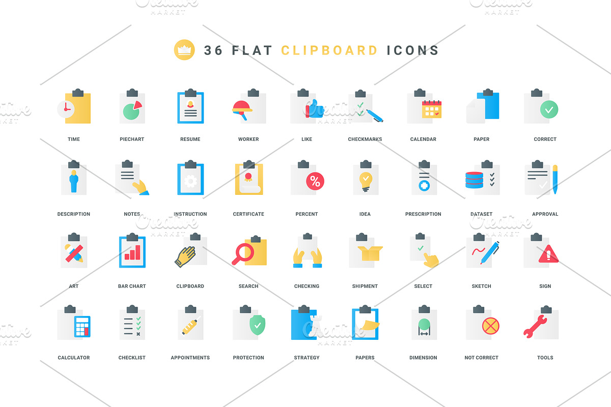 Document clipboard check mark icons, an Object Illustration by Lemberg Vector