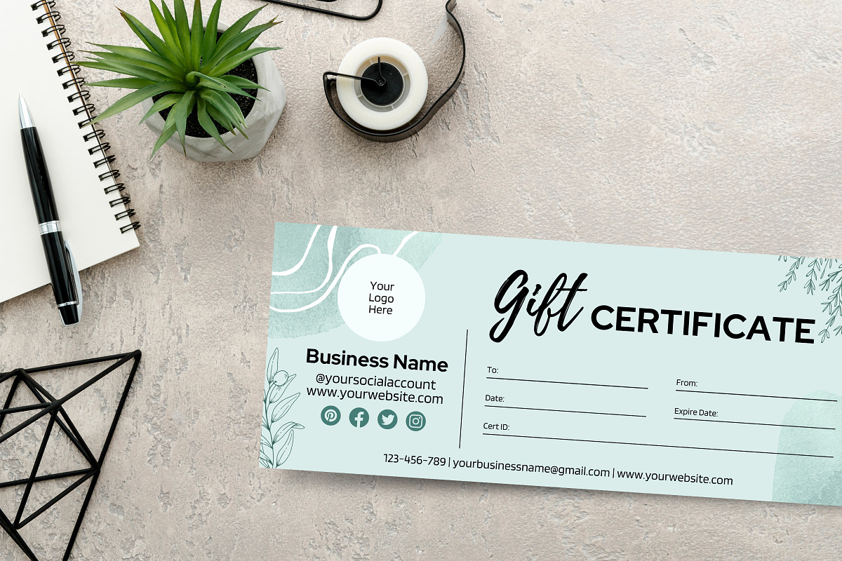 Gift Certificate Template, a Templates & Theme by Snapybiz (Photo 2 of 8)