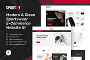 Sportswear E-Commerce Website Design, an UI Kit Template by peterdraw (Thumbnail 1 of 9)